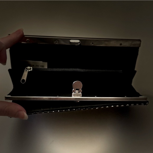 Maurice’s black and silver glitter polka dot wallet - Picture 2 of 2